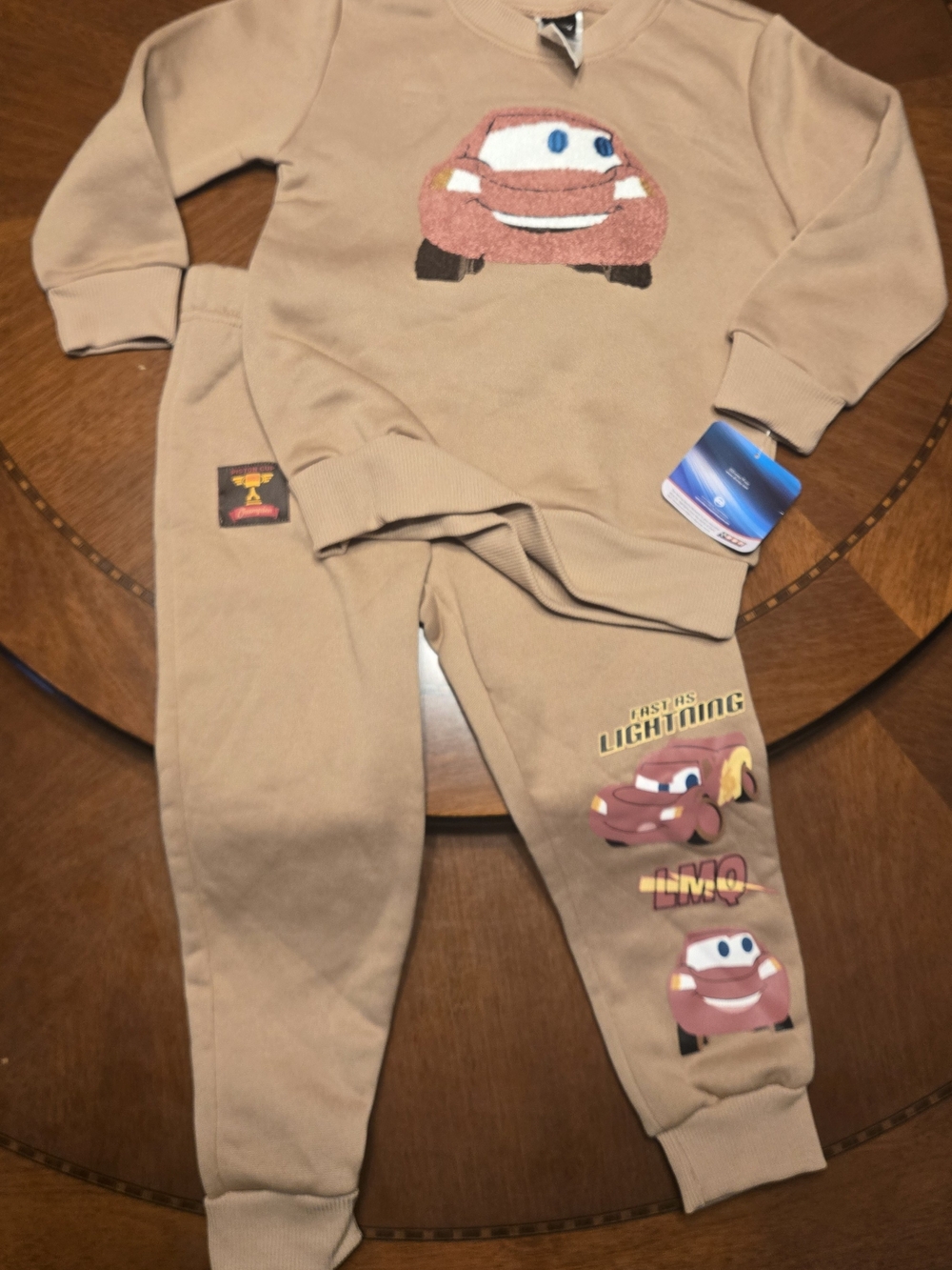Disney Kids' Lightning McQueen Tan Sweatpants - Cozy Kids Bottoms